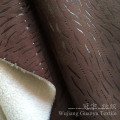 Composé de polyester de cuir suédé bronzé avec support polaire
